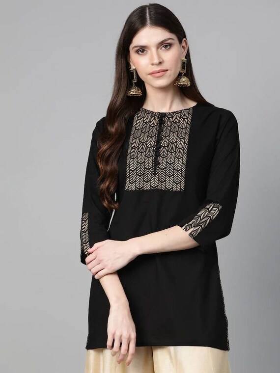 Tunic Short Kurti Tunic Top Pure Cotton 