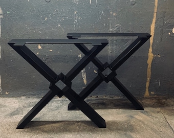 Table legs | Premium handmade | Sec Desing Table legs SET (2) |  Steel legs Desk Legs Metal base loft METALFUN
