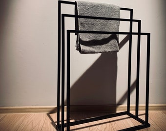 Towel Rack Bathroom W1 METALFUN Steel design LOFT Modern Wieszak na ręczniki Stojak