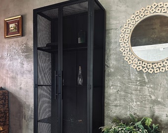 Elegant Showcase for the Living Room | METALFUN metal showcase