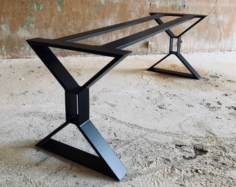 Metal Dining Table Legs set (4 )Self-assembly set Hourglass . Steel Table Legs Loft Legs METALFUN PREMIUM TABLE