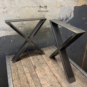 Bench Legs | Table legs | Bench X SET (2) | Industrial LOFT Love Steel legs Vitage METALFUN
