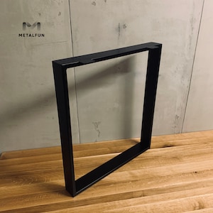 Classic Table legs |  Square Dining Table legs | Recycling - top quality | SET (2) Steel legs Desk Legs 80x20mm Premium METALFUN CLASSIC