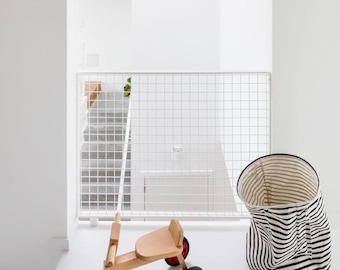 Custom Mesh Metal Railing – Made to Measure Loft Stair Railing | Industrial & Modern Banner