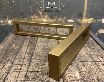 Rectangular Steel Legs for Cabinet, TV Stand, Wardrobe & Coffee Table - 40x20mm Profile, Custom Sizes and Colors