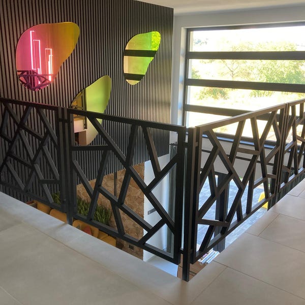 Ringhiera in metallo su misura – Ringhiera moderna per scale da loft – Ringhiera interna minimalista | SPIDER