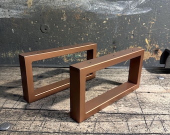 Metal Table Legs – Rectangular Steel Frame 50x20mm | Modern Coffee Table Legs | Industrial Furniture Base | Custom Size & Color