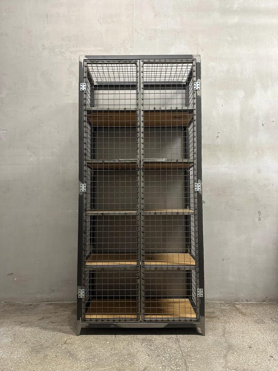 Casa Padrino armoire étagère de luxe en métal avec étagères en verre