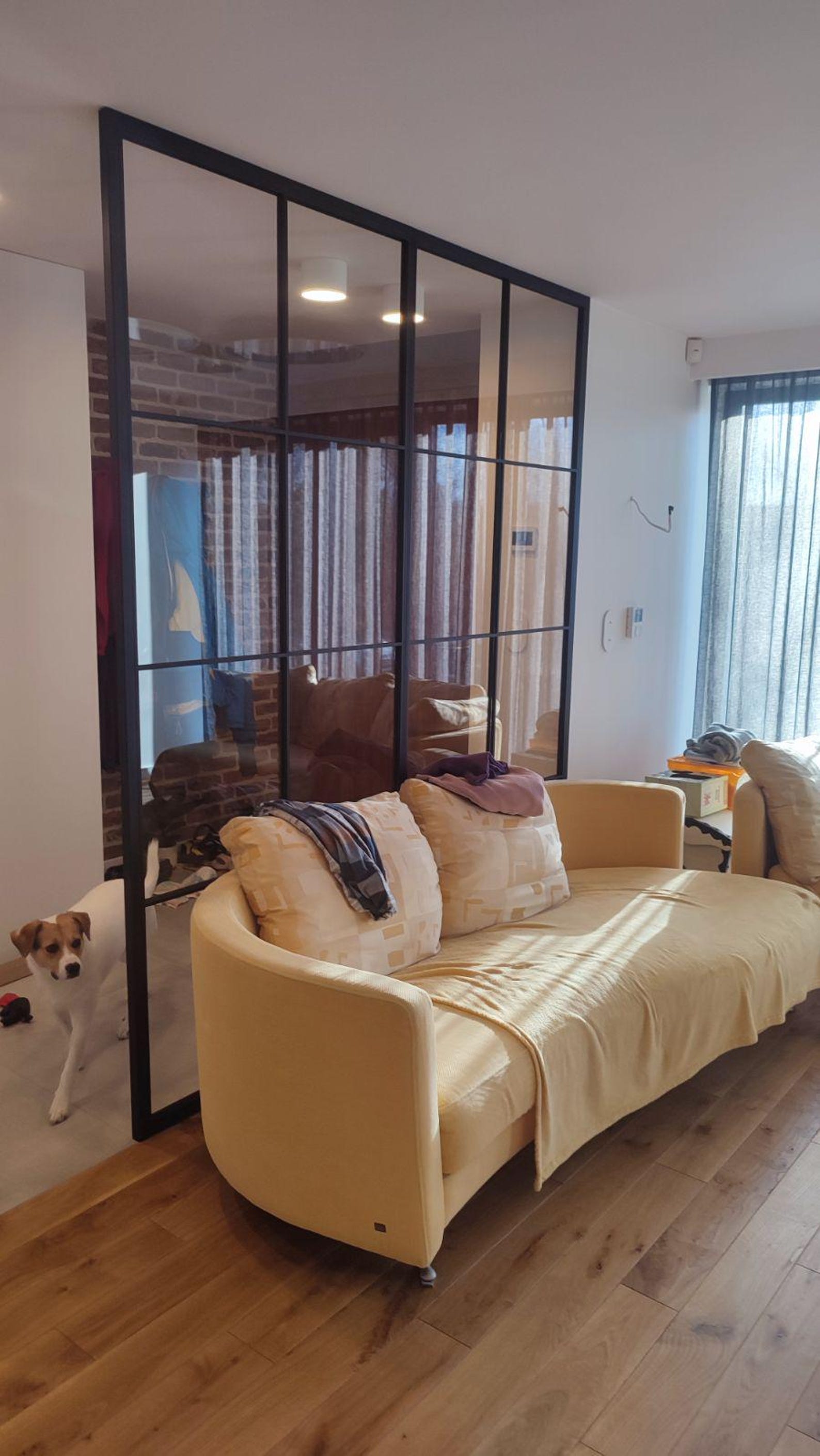 Loft Partition Window Custom Loft Glass Partition Wall | Metal Frame Fixed Panel Divider ...