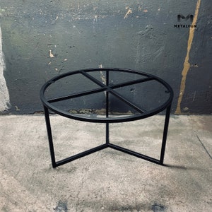 Coffee table | Round Bench coffee table base Steel Base Coffee table Loft Industrial LOVE METALFUN