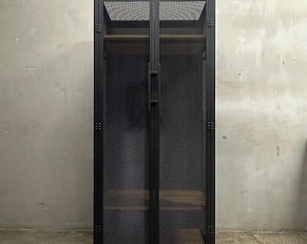 Metal closet with wooden shelves made | metal Elegant Metal Closet | Clothes closet | Closet cabinet