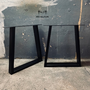 Massive Dining Table legs |  Trapezoid SET (2) | LOFT Love Steel legs |Premium METALFUN