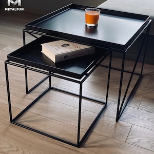 Coffee Table 2 in 1 | Kaffeetisch | Bench table | Set of coffee table |  Loft Home Steel METALFUN
