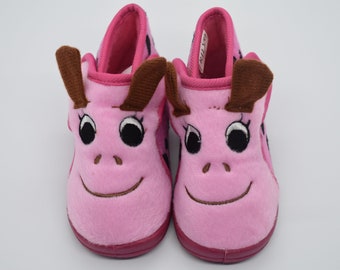 Pink Happy Face Slippers