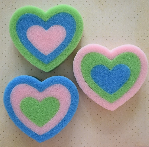 Heart Bath Sponges 