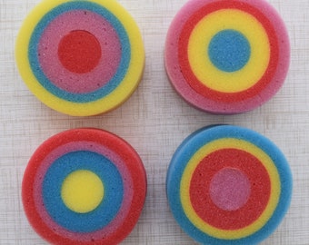 Circle Bath Sponges | Eco-Friendly Body Cleanser | Soft & Gentle for Relaxing Baths | Spa Quality Bath Accessory