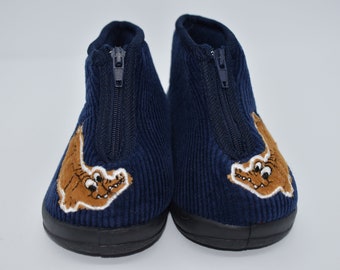 Blue Alligator Slippers