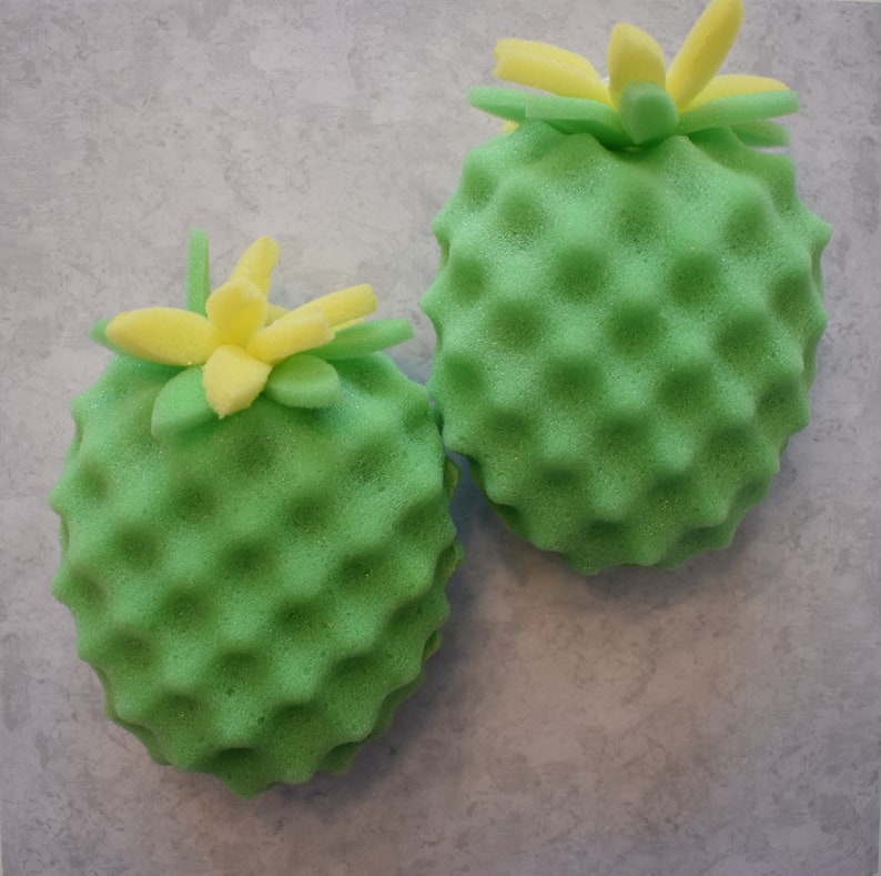 Pineapple Bath Sponges Etsy