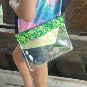 Twiddle Inspired, Clear Cabbage Crossbody Bag with Adjustable Strap