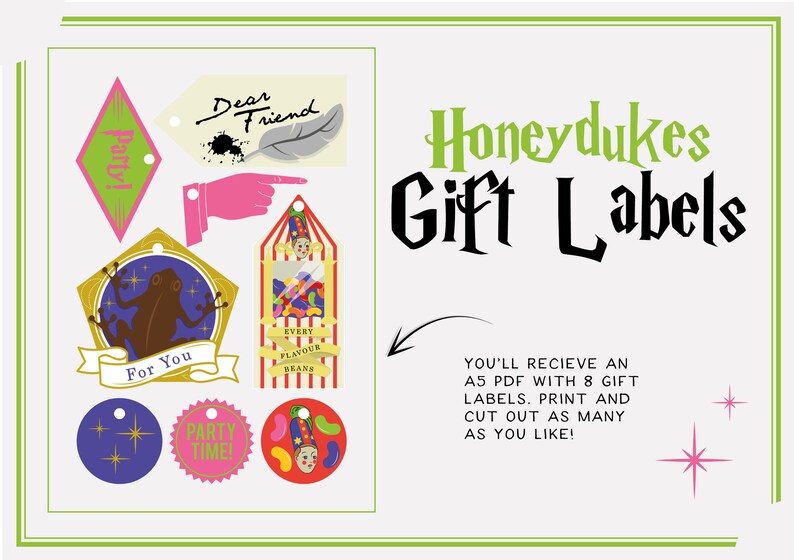 Honeydukes Gift Labels PDF - Etsy