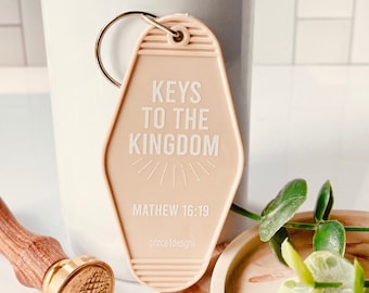 keys to the kingdom motel keychain,  christian gifts for women, cute keychains for car keys, unique christmas stocking