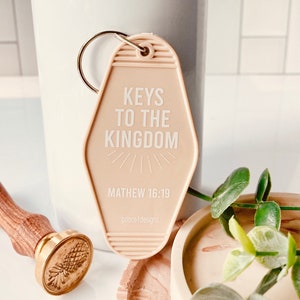 keys to the kingdom motel keychain,  christian gifts for women, cute keychains for car keys, unique christmas stocking