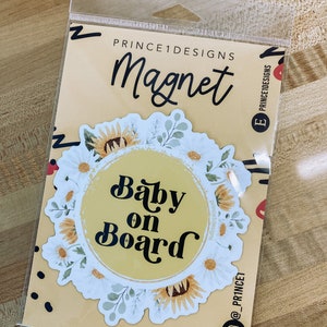 baby car magnet,baby on board magnet,newborn baby girl gift daddy,sunflower car accessories,car accessories for women