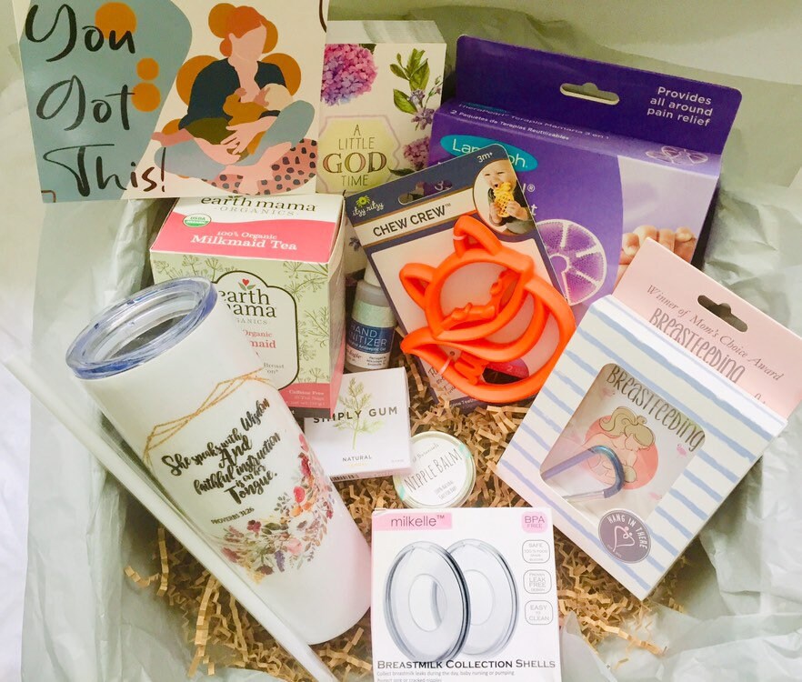 Custom luxury breastfeeding gift box christian new mom ...