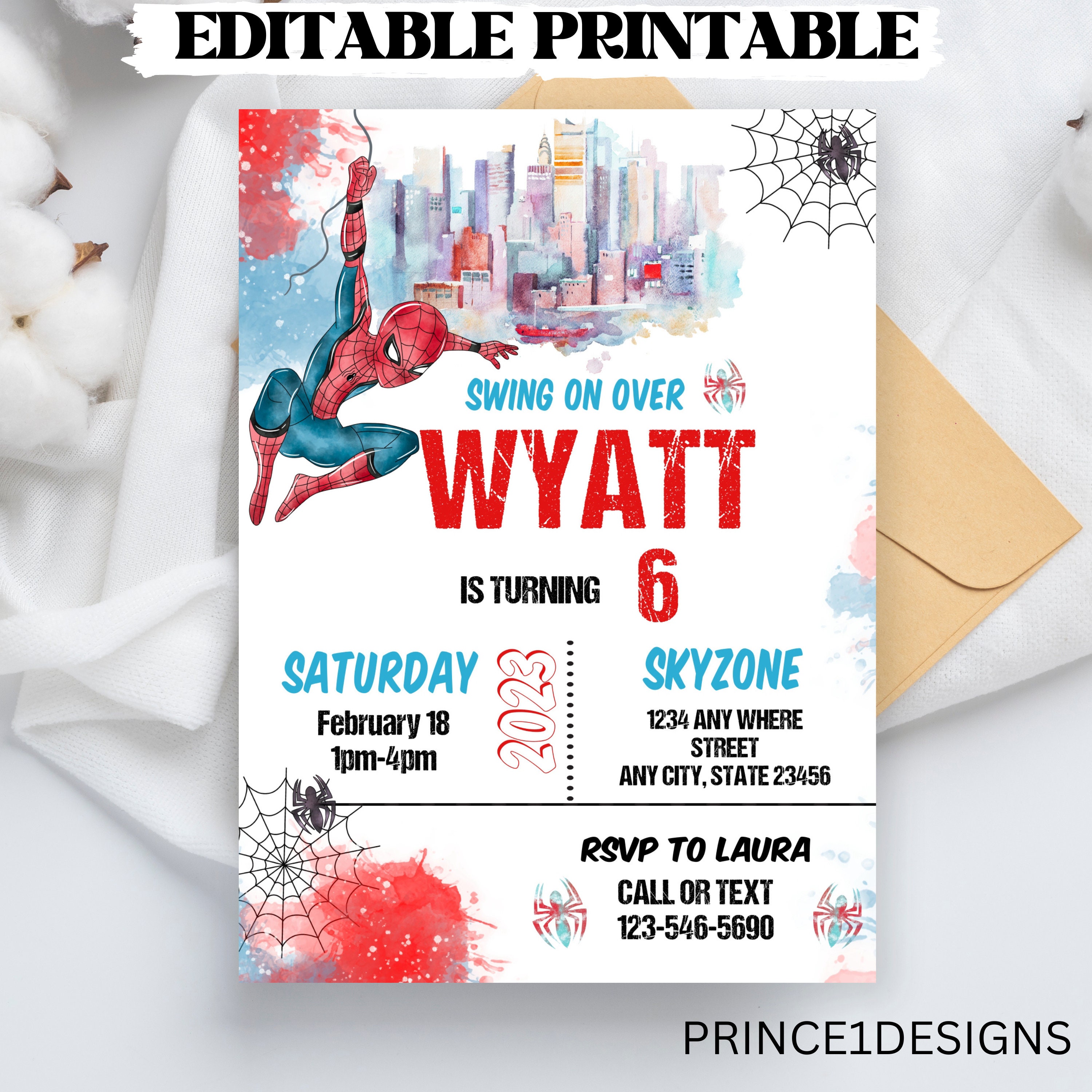 superhero birthday party invitation, superhero invitation instant download,kids birthday invite, editable superhero birthday invitation