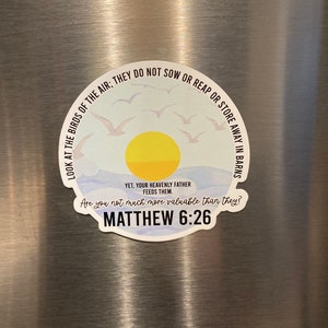 Bibel-Vers-Magnete, inspirierende Magnete, tägliche Affirmationen für Mama, Mama-Care-Paket, Matthäus 6:26 Magnet