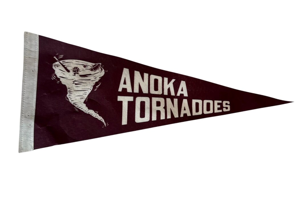 Vintage Anoka Tornadoes Minnesota High School Booster Felt Pennant 24 ...