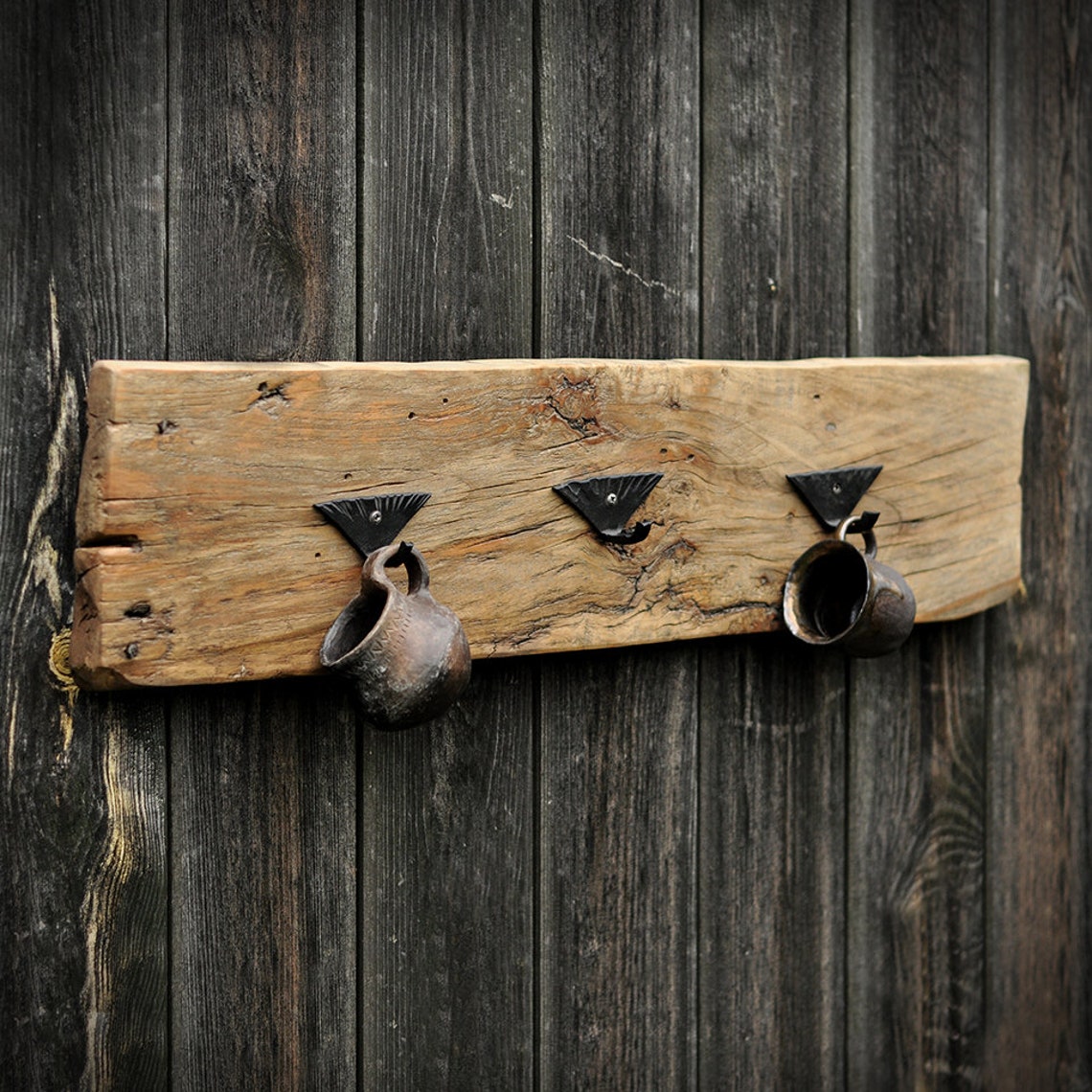 Farmhouse wooden key hanger rustic small key holder Etsy