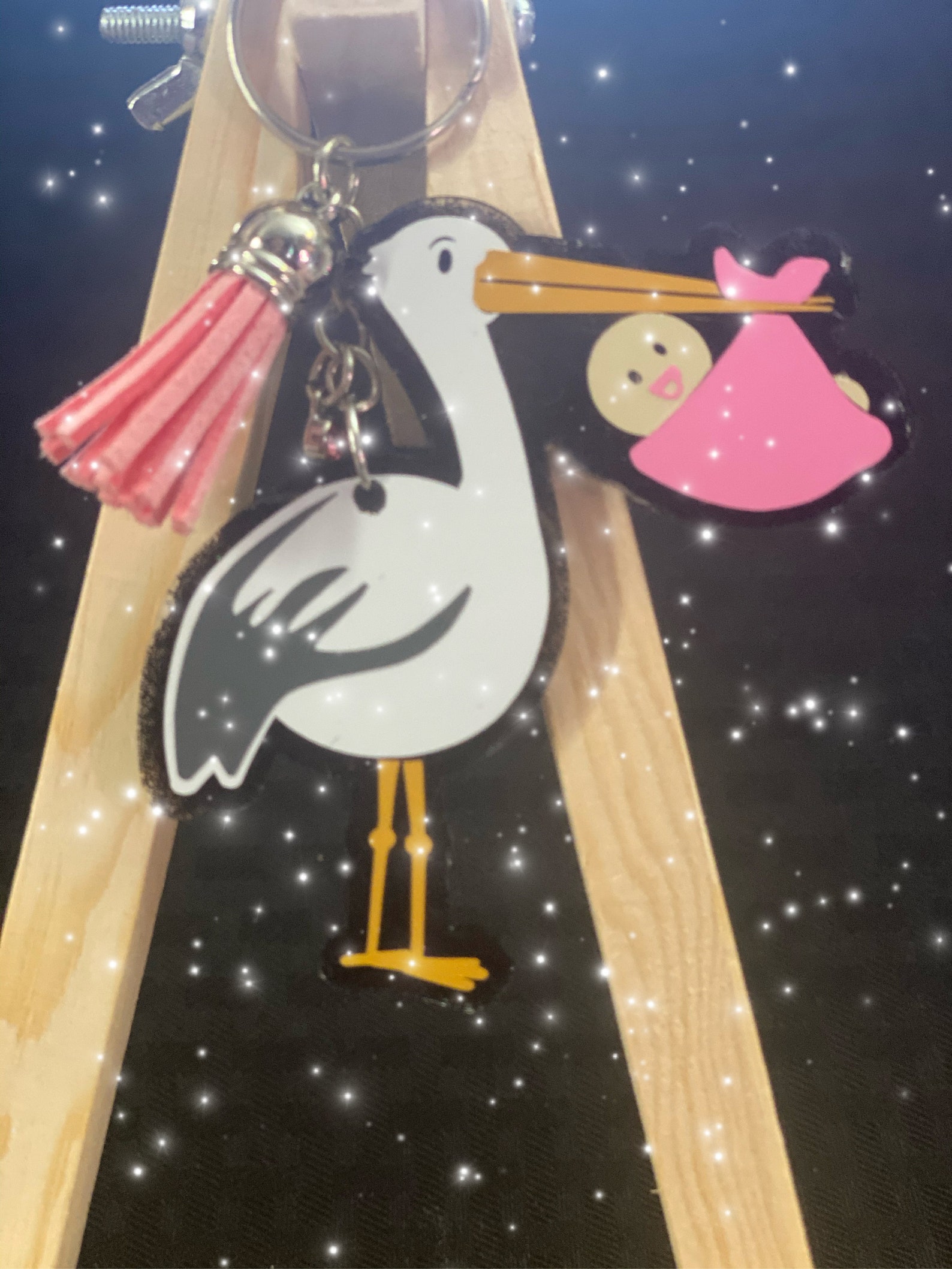 Personalized acrylic baby keychain Etsy