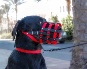 Bozal para perros hecho a medida, personalizado, impermeable, bozal seguro para perros, bozal de cesta