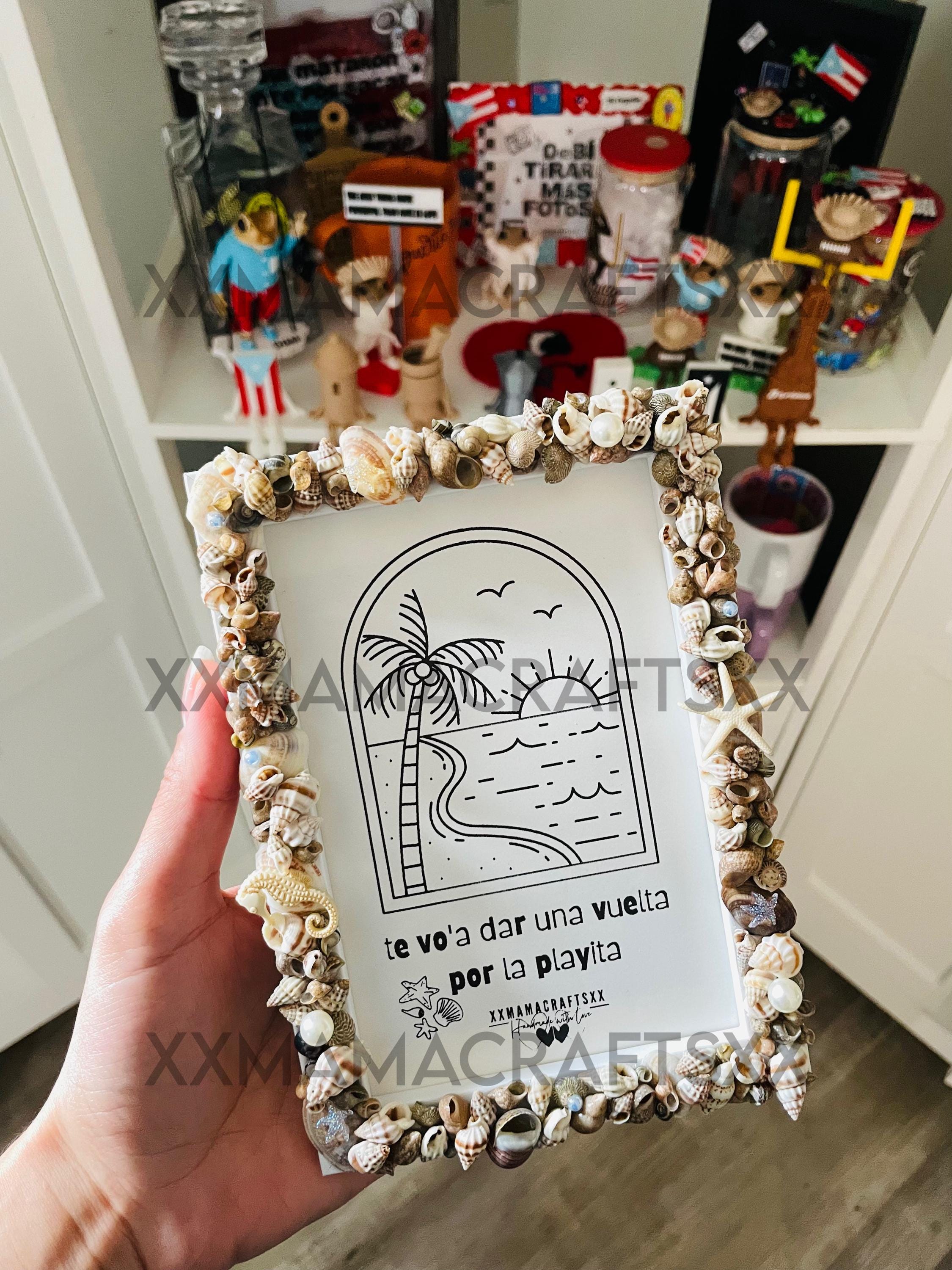 Sea Shell Mini Frame Seashell Frame, Handcrafted Frame, Beach Inspired, Playita - Etsy