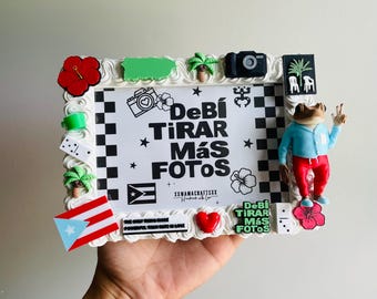 DeBi TiRAR MaS FOToS 4x6 Decoden Frame: Puerto Rico Art, Sapo, Handcrafted