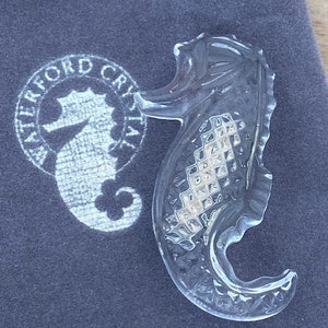 Waterford Crystal Seahorse Brooch Pin Ocean Life Nautical Sea