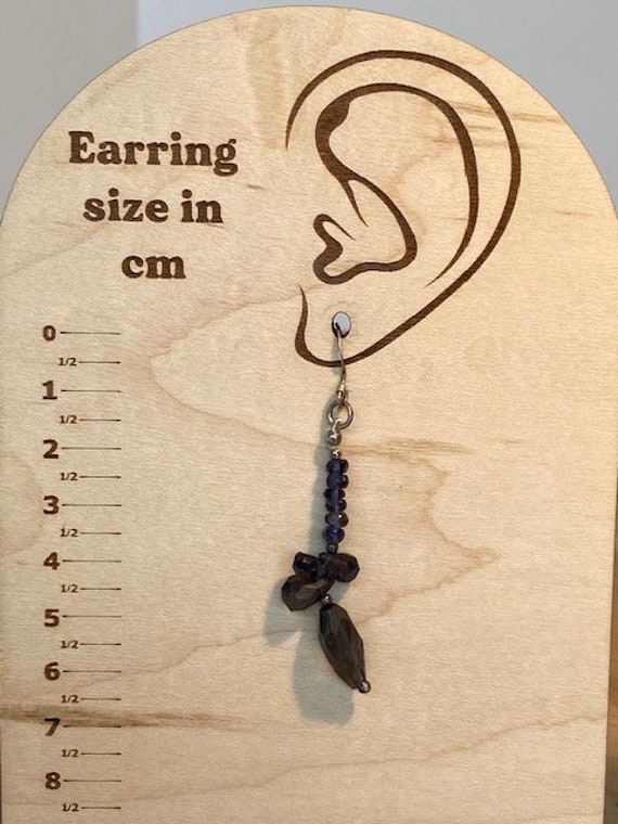 Handmade Sterling Silver Amethyst Dangle Earrings… - image 7