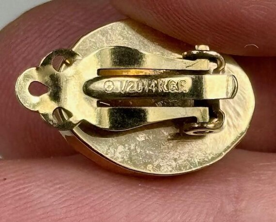 14kt Solid Yellow Gold Oval Spiderweb Turquoise C… - image 5