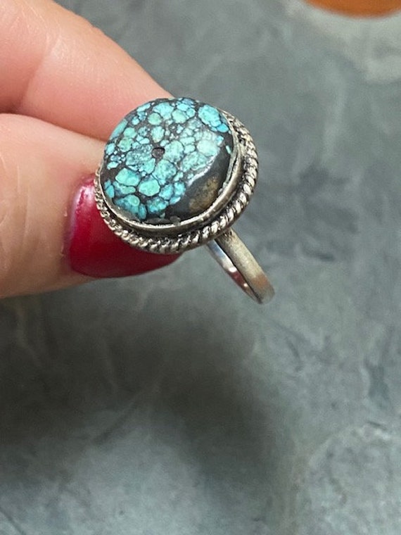 Webbed Cloud Mountain Turquoise and Sterling Silv… - image 2