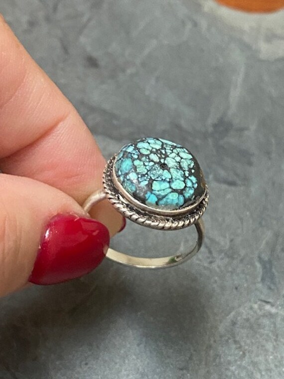 Webbed Cloud Mountain Turquoise and Sterling Silv… - image 10