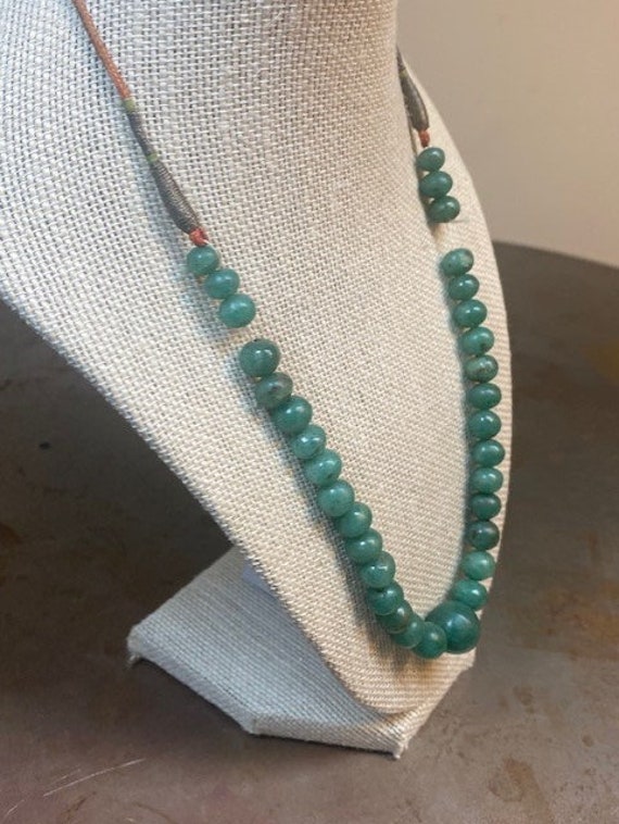 Vintage Tibetan Style Aventurine Beaded Mala Cord… - image 8