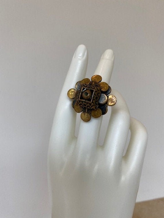 Pentti Sarpaneva Brass Anodized Metal Ring Finlan… - image 2