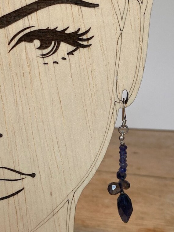 Handmade Sterling Silver Amethyst Dangle Earrings… - image 4