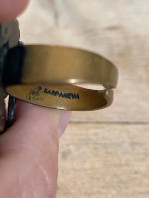 Pentti Sarpaneva Brass Anodized Metal Ring Finlan… - image 10