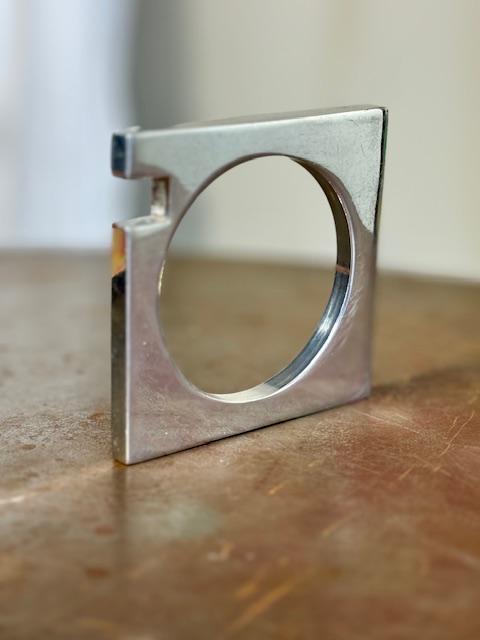 1980's East Village NYC Glen Yank Solid Aluminum Bangle Bracelet