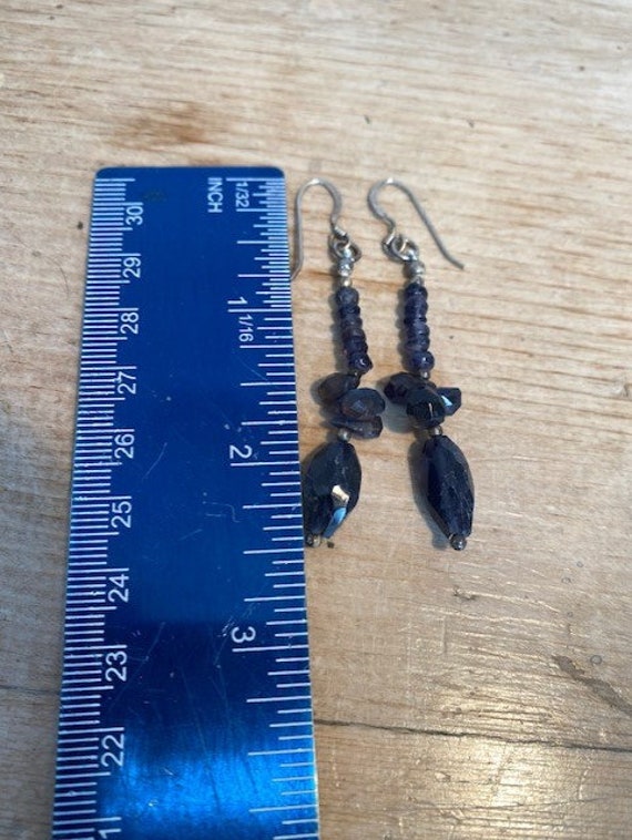 Handmade Sterling Silver Amethyst Dangle Earrings… - image 5