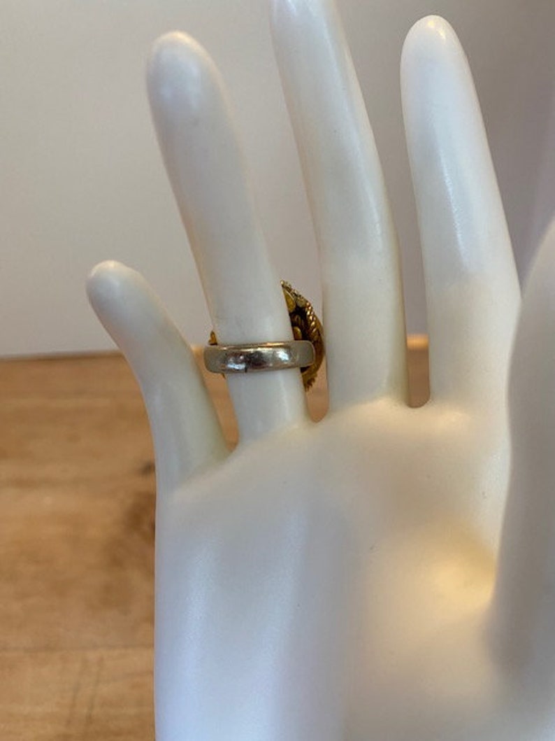 RARE 1970 Christian Dior Grosse Germany Gold Plated Braided Knot Ring ...