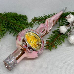 Roze kerstboom topper kleine glazen boom toppers vakantie cadeau ornament kerst topper glanzende brity nieuwe huis kerstornamenten