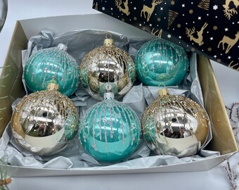 クリスマスオーナメント セット ガラスオーナメント ガラス製 クリスマス ツリー オーナメント 飾り 9点セット 北欧